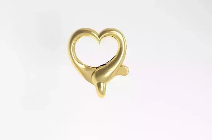 Heart Clasp for Chain 3D print model