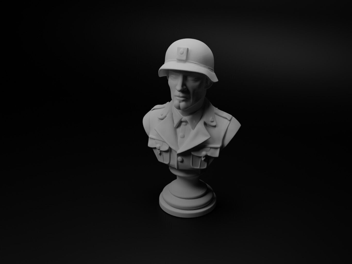 Vietnam War Soldier Bust Chess 3D print model_1