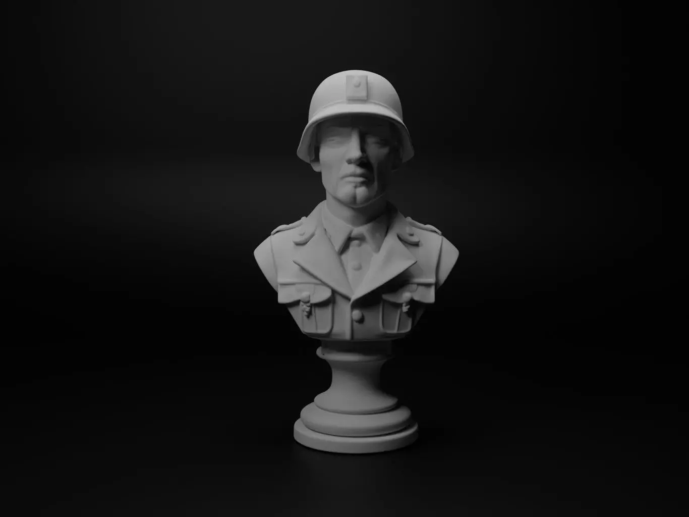 Vietnam War Soldier Bust Chess 3D print model_0