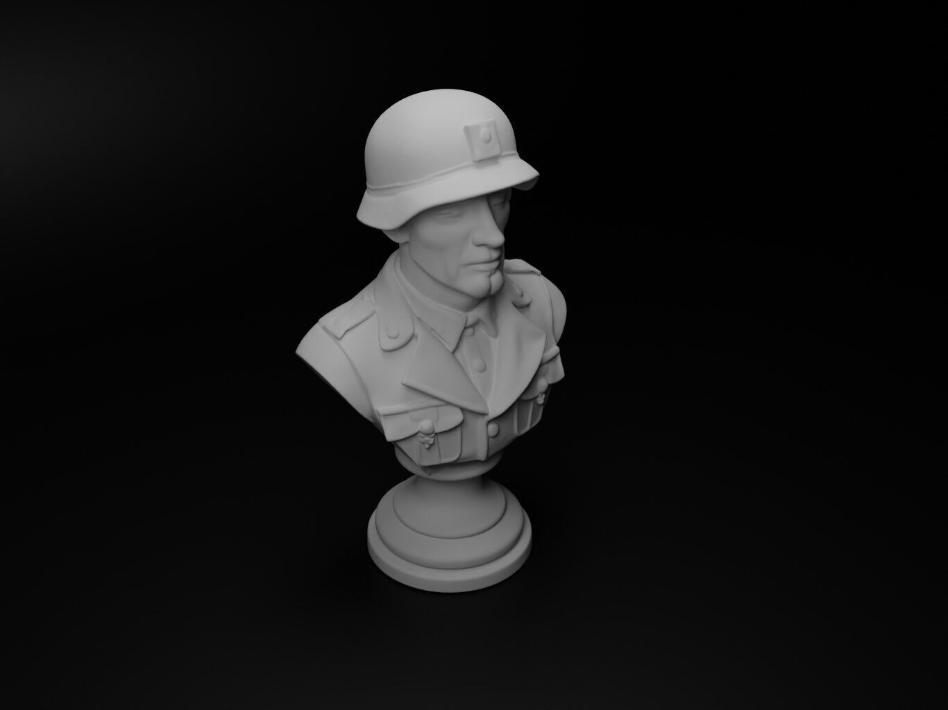 Vietnam War Soldier Bust Chess 3D print model_2