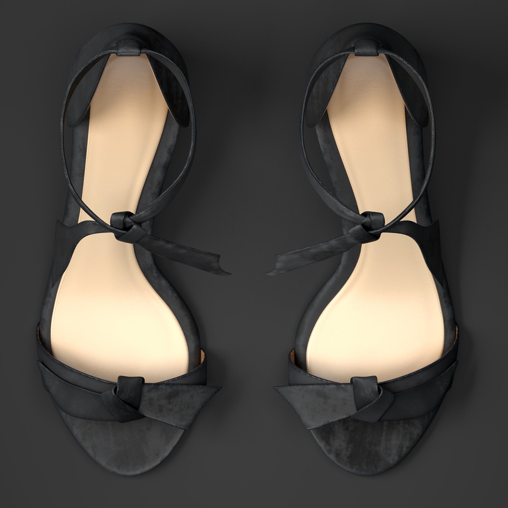 low heels Low-poly 3D model_3