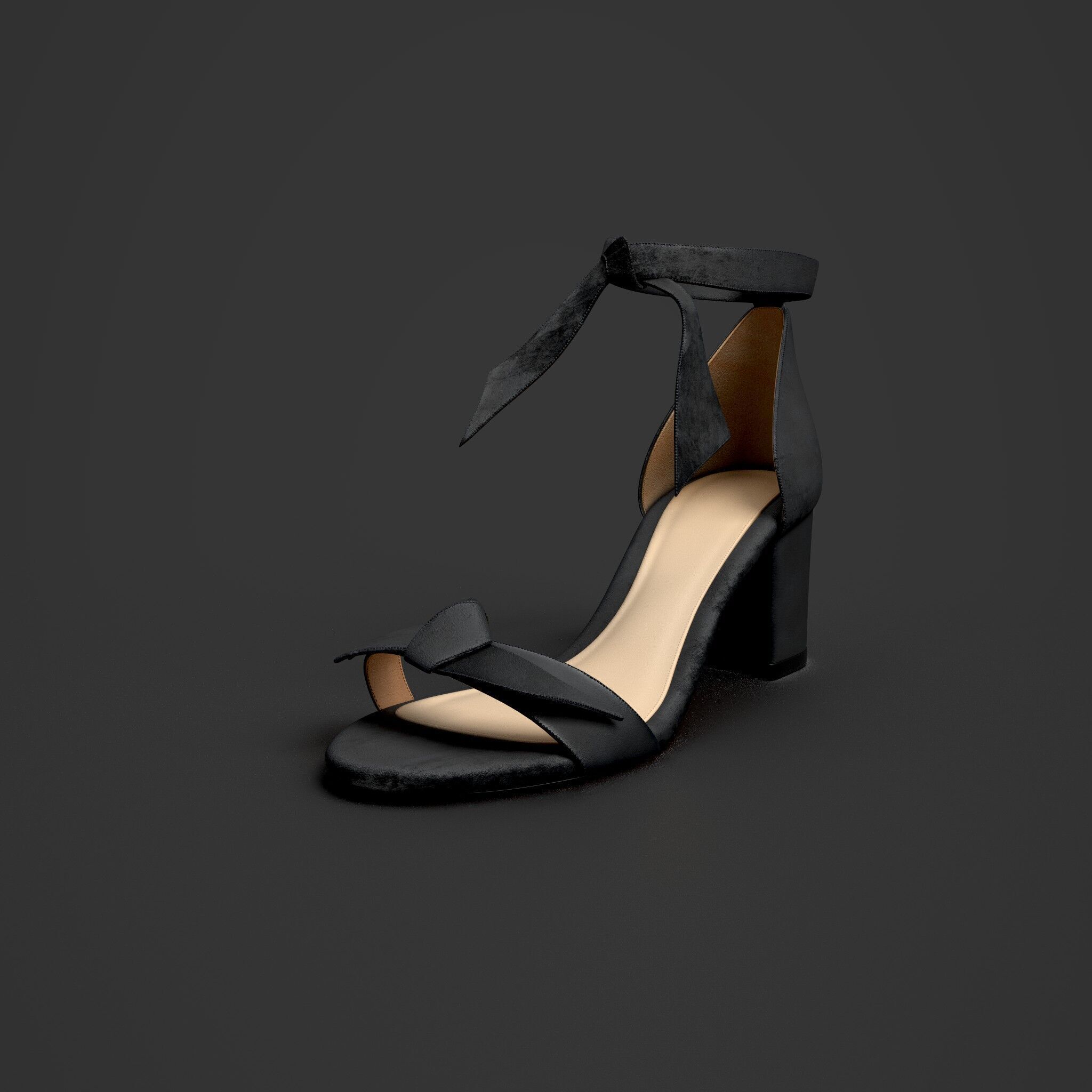 low heels Low-poly 3D model_5