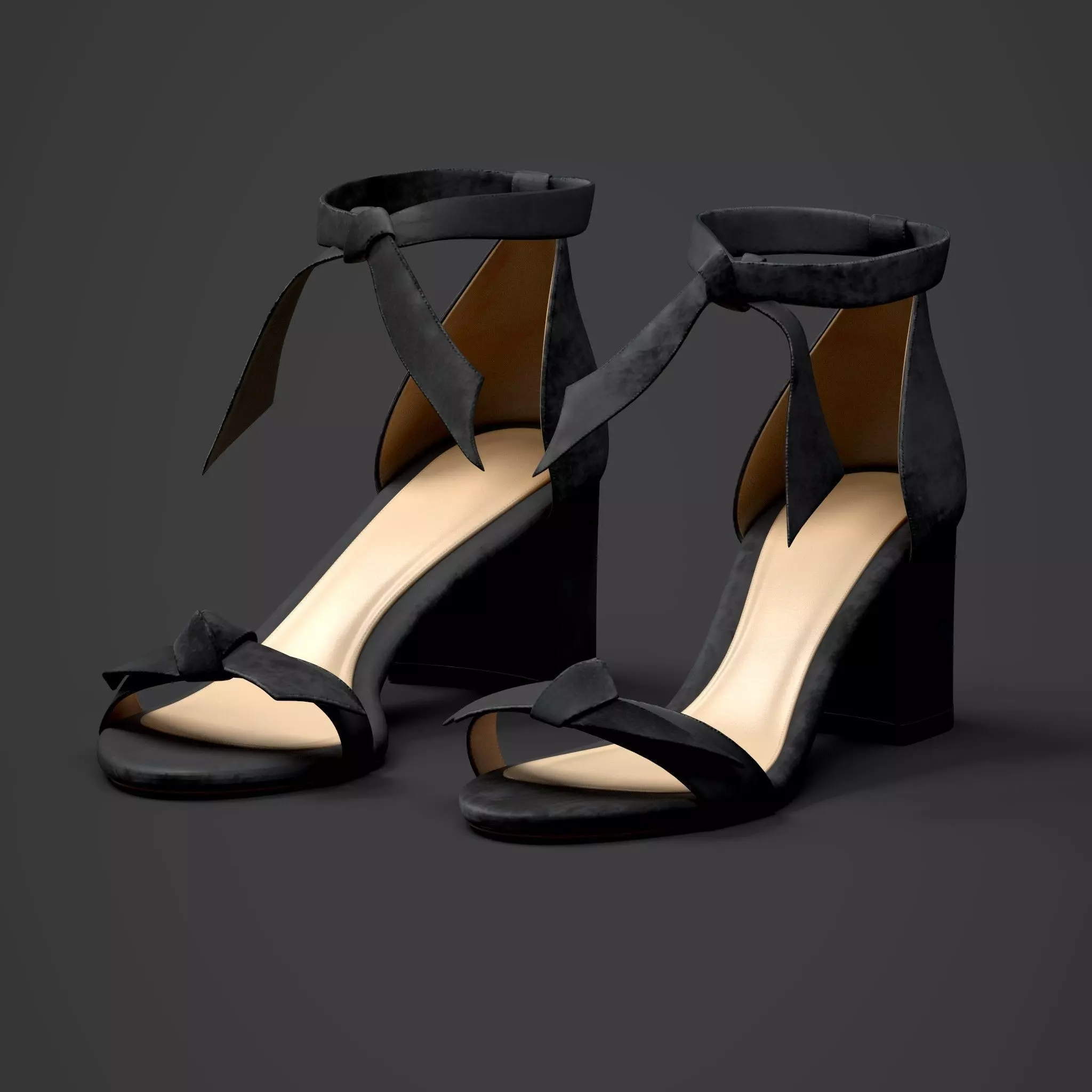 low heels Low-poly 3D model_0