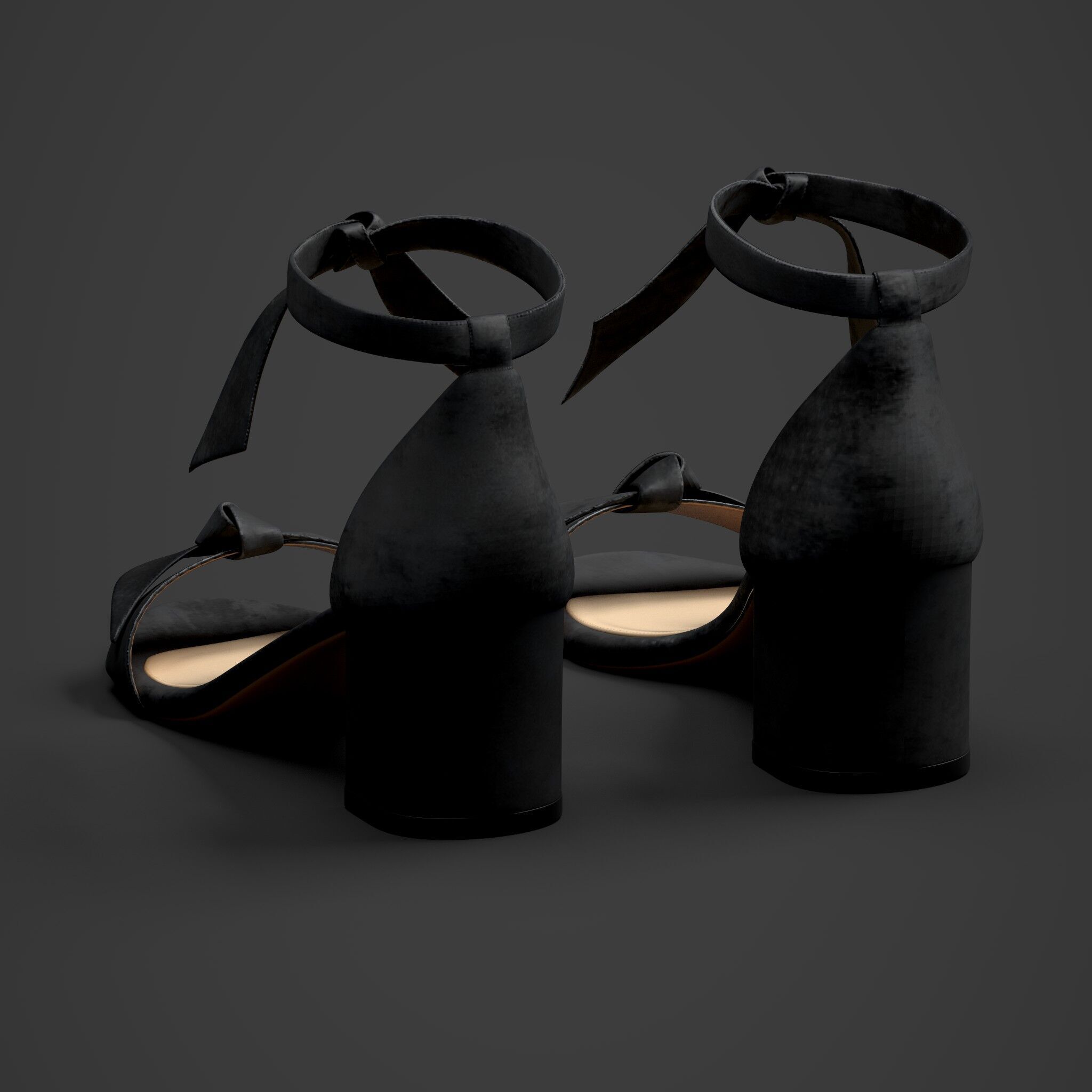 low heels Low-poly 3D model_4