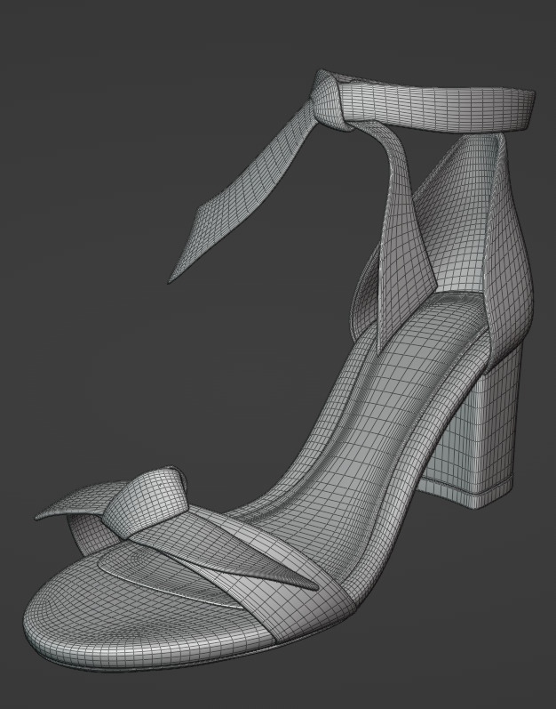 low heels Low-poly 3D model_11