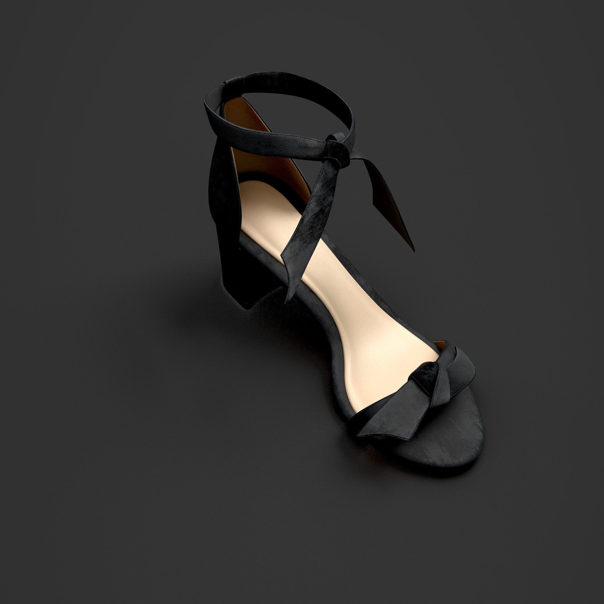 low heels Low-poly 3D model_7