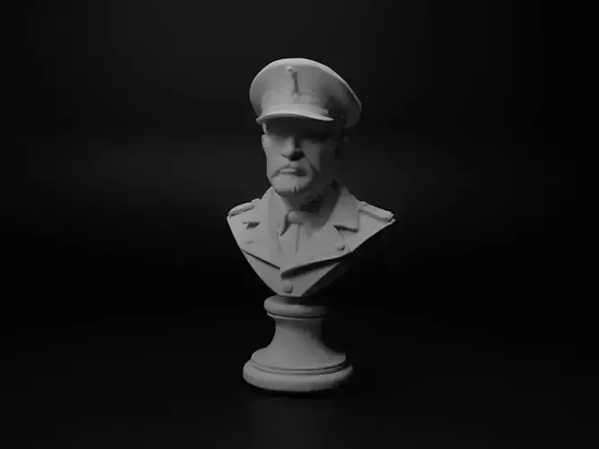 WW2 Italian Soldier Bust Chess
