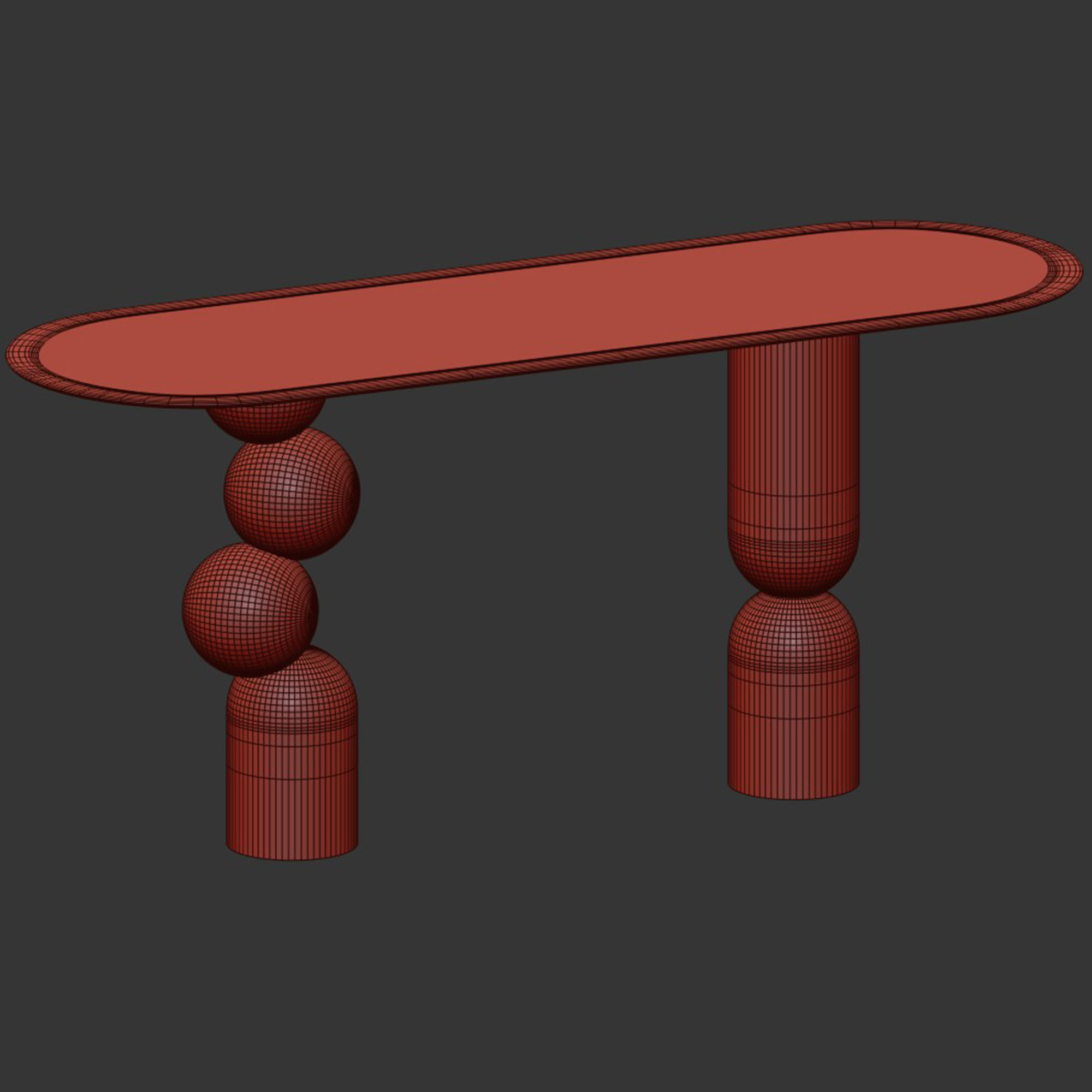 Barbara Solid wood console table By Fico 3D model_1