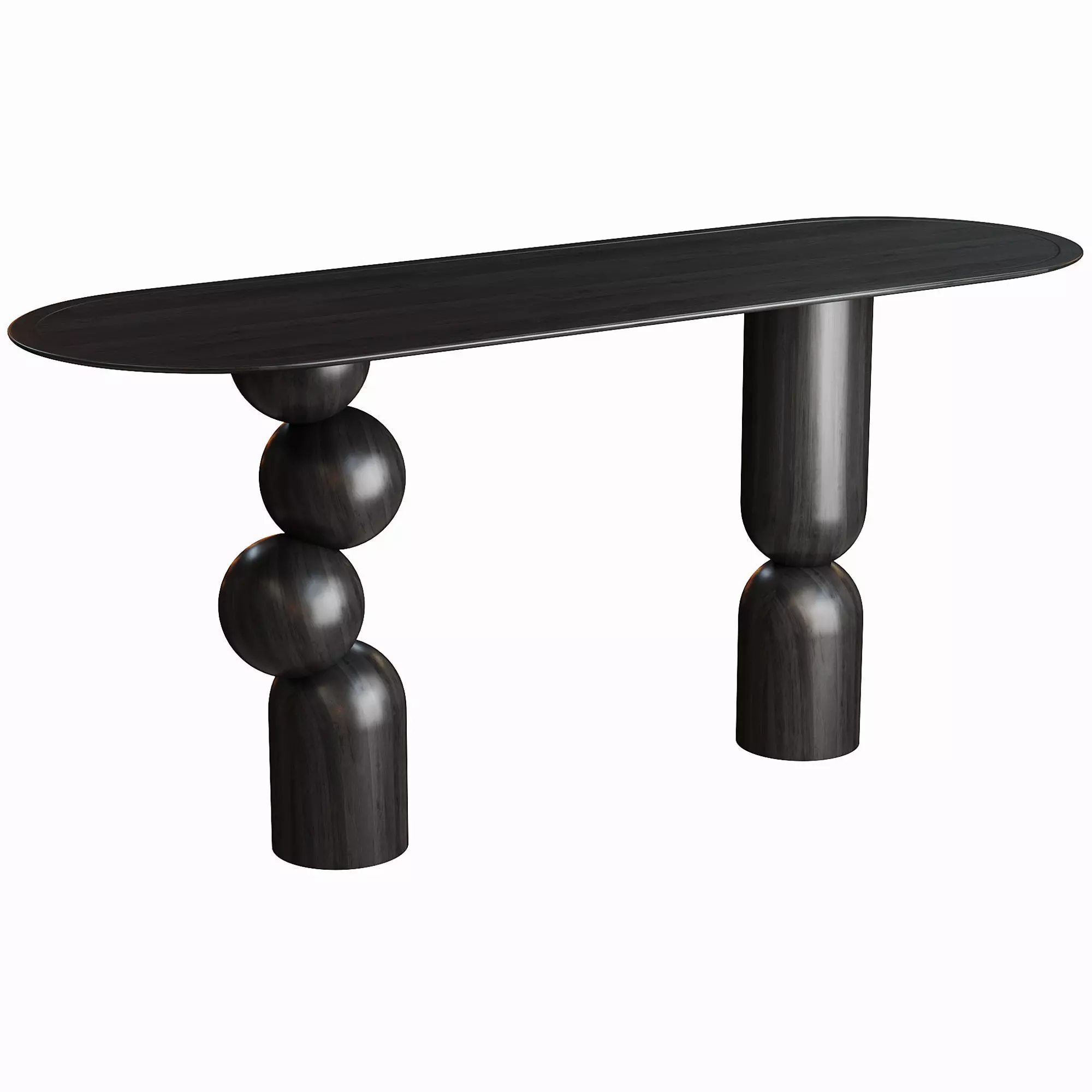 Barbara Solid wood console table By Fico 3D model_0