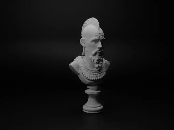Zulu Warrior Bust Chess