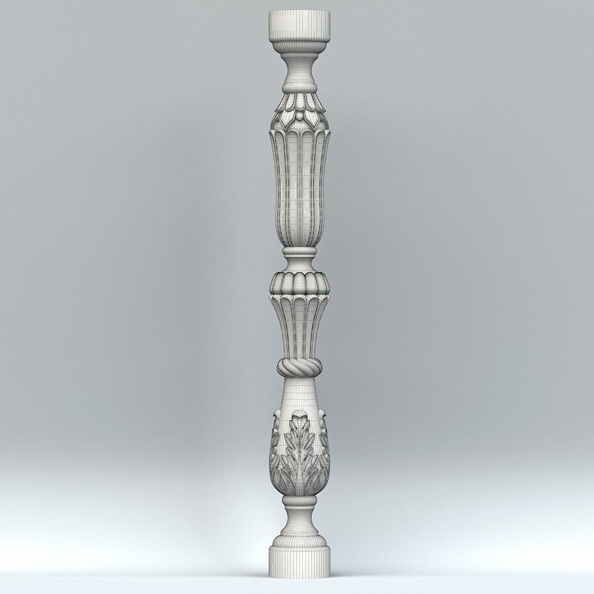 Baluster 009 3D model_4