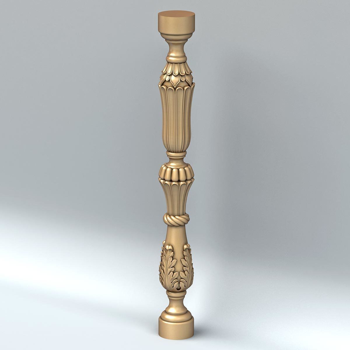 Baluster 009 3D model_3