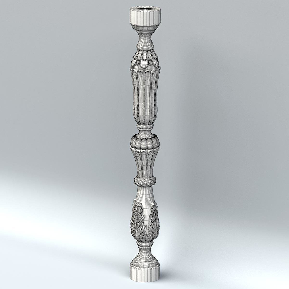 Baluster 009 3D model_5