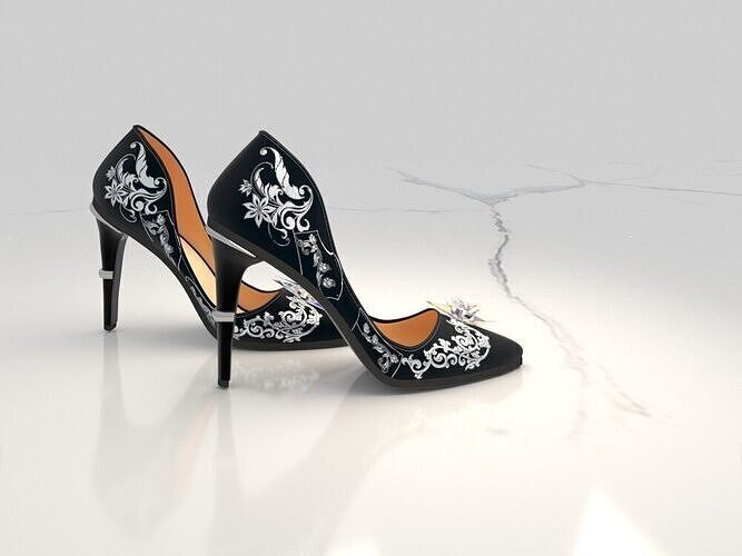 High Heels Women Shoes 3D model 3D model