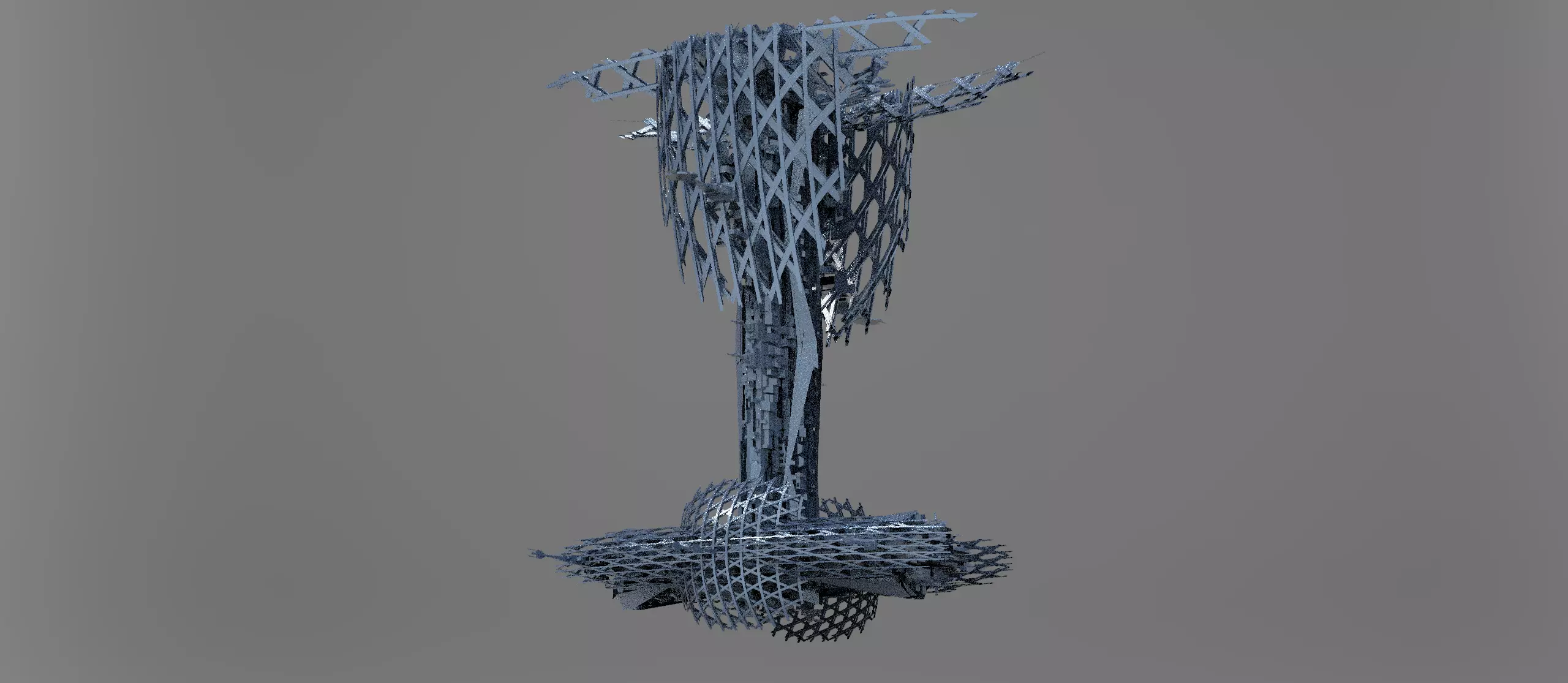 Diamond Cyberpunk Boss Radio tower 4 3D model_0
