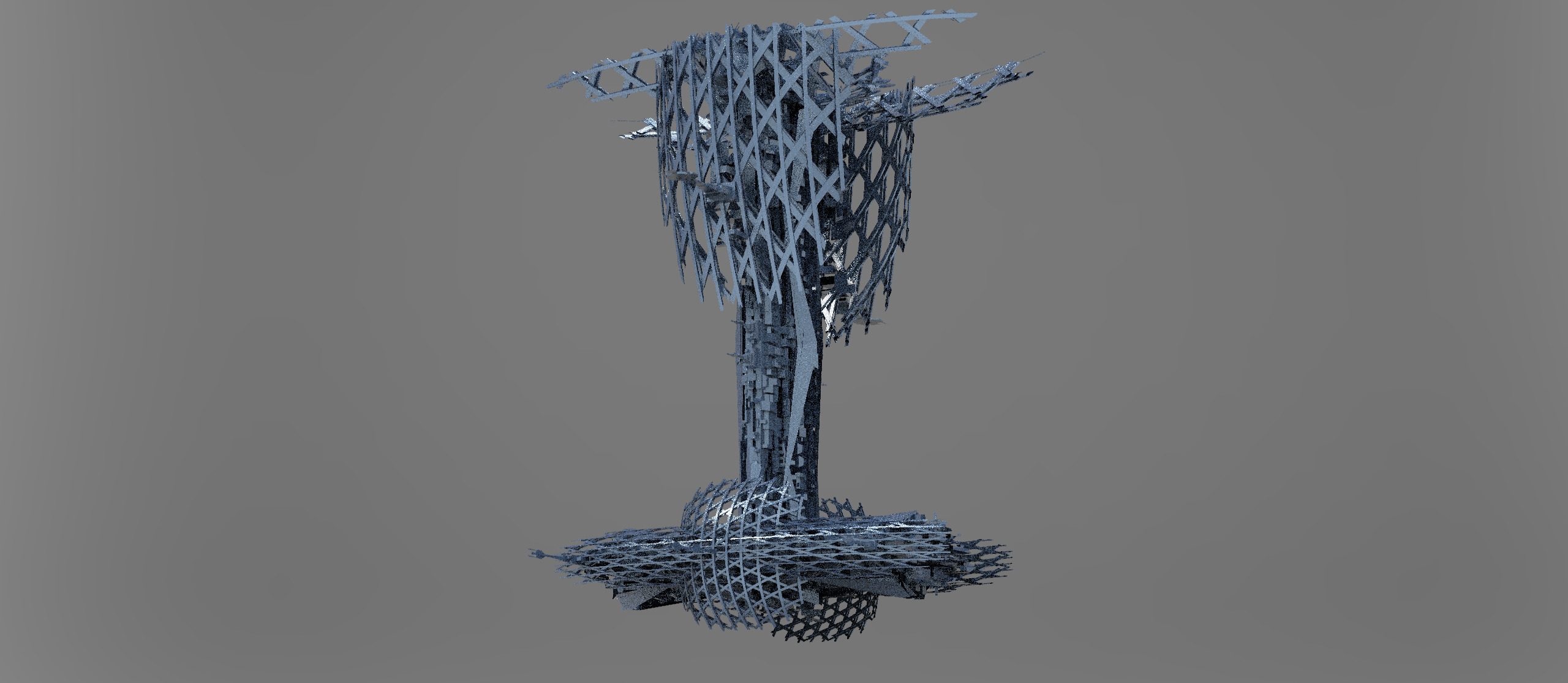Diamond Cyberpunk Boss Radio tower 4 3D model_1
