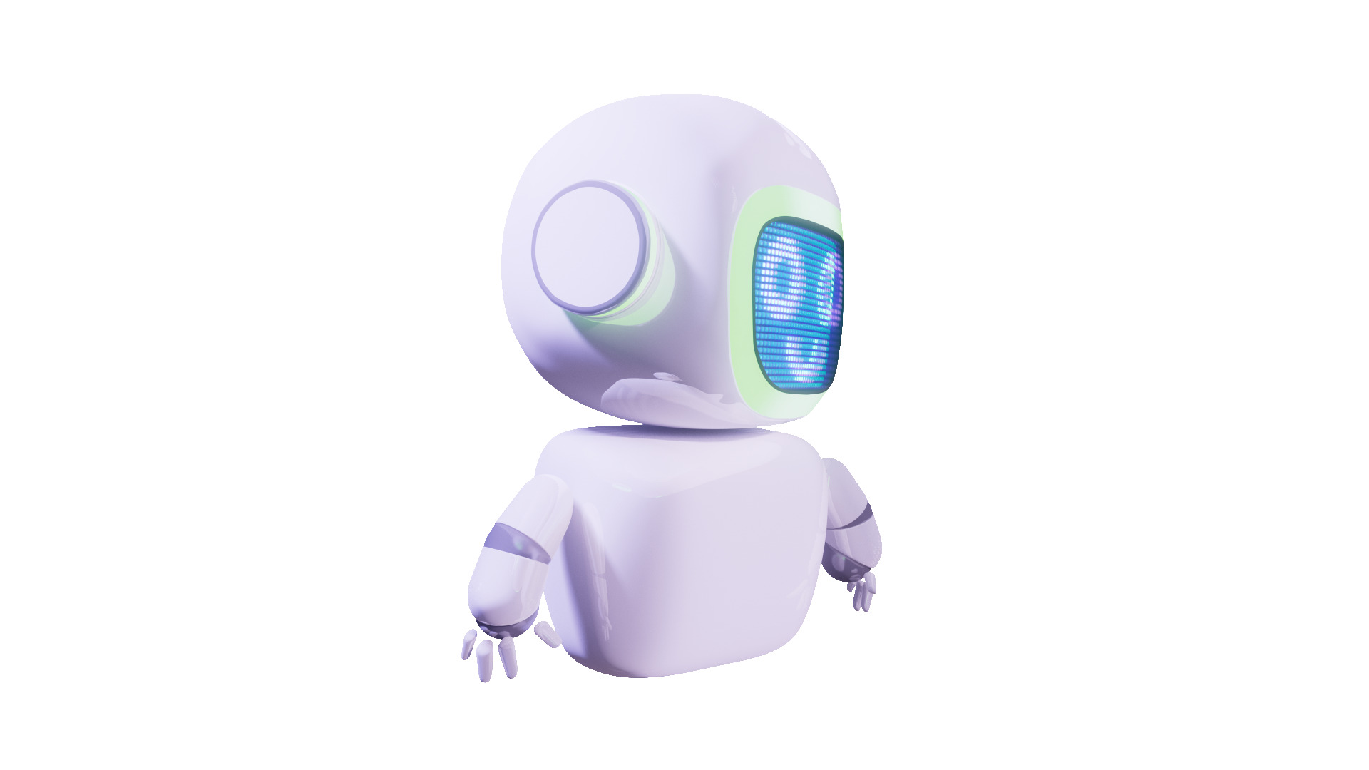 Friendly Assistant Chatbot with Facial Expressions 3D model_29