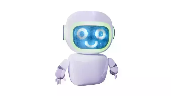 Friendly Assistant Chatbot with Facial Expressions 3D model