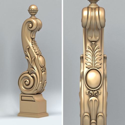 Newel post 007 3D model