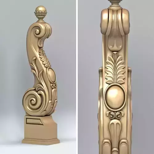Newel post 007 3D model