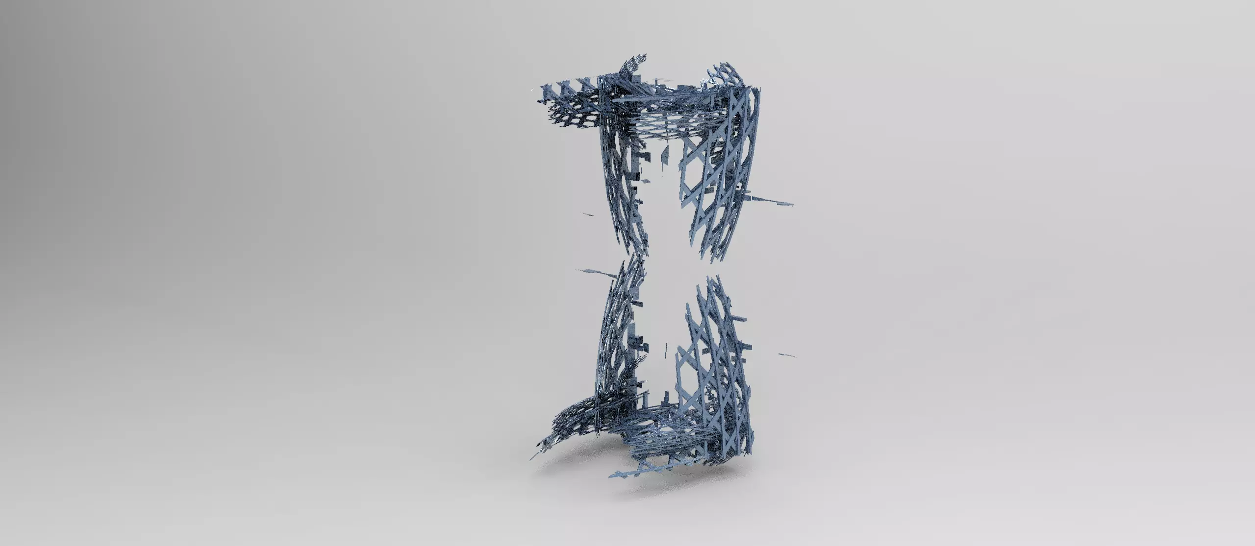 Diamond Cyberpunk Boss Radio tower scaffolding  3D model_0