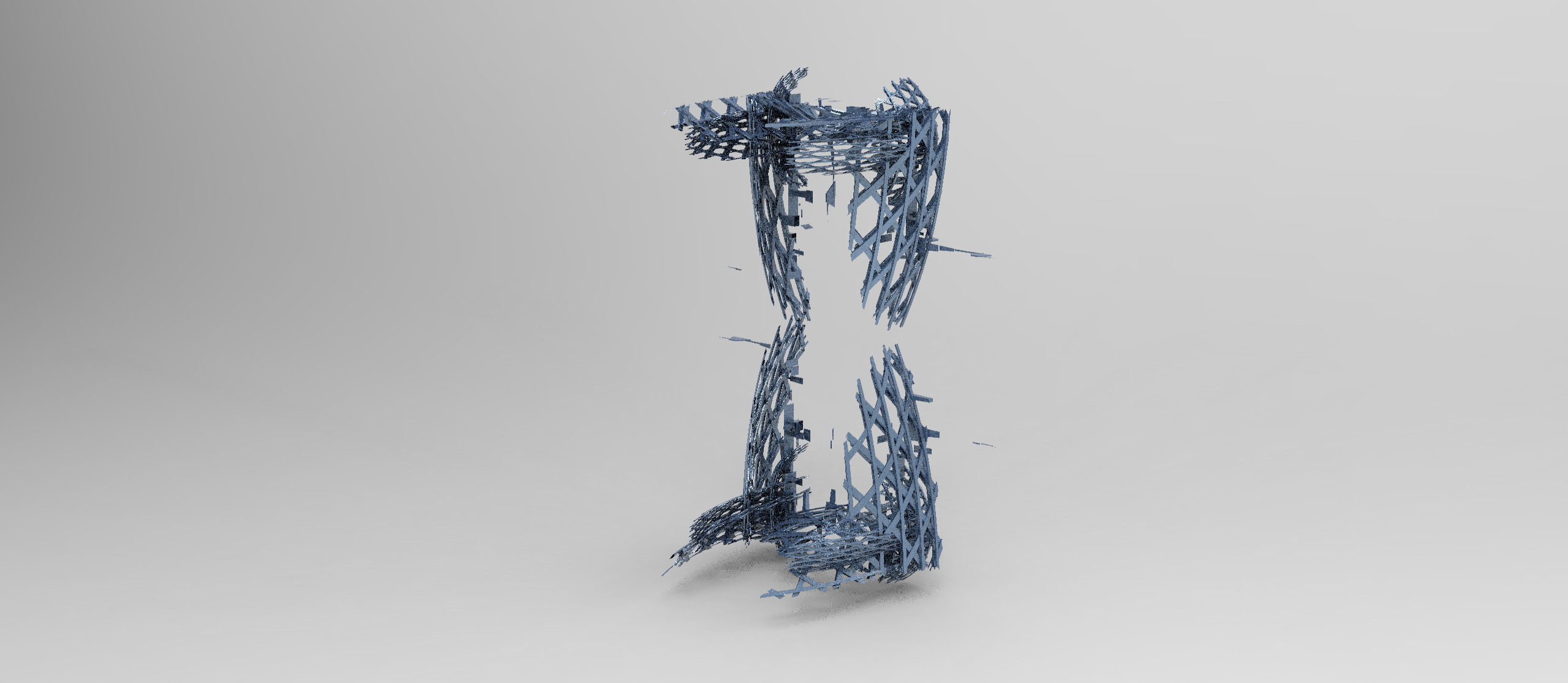 Diamond Cyberpunk Boss Radio tower scaffolding  3D model_1