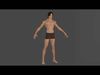 Cartoon male character base mesh Low-poly 3D model Low-poly 3D model_1