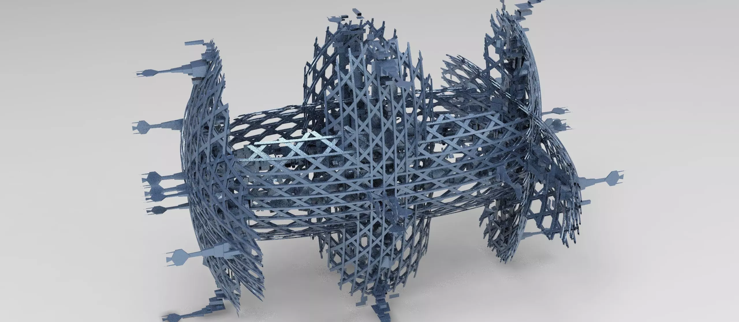 cyber cliff tower 3 3D model