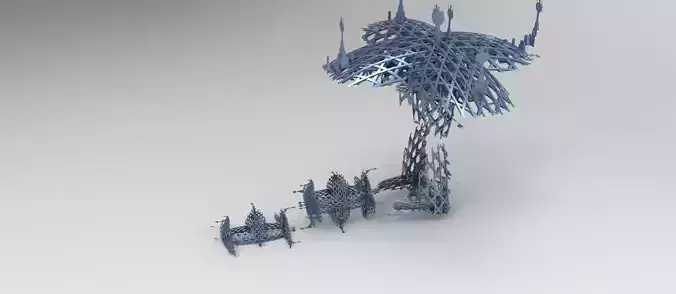 cyberpunk  cliff tower 3 versions 