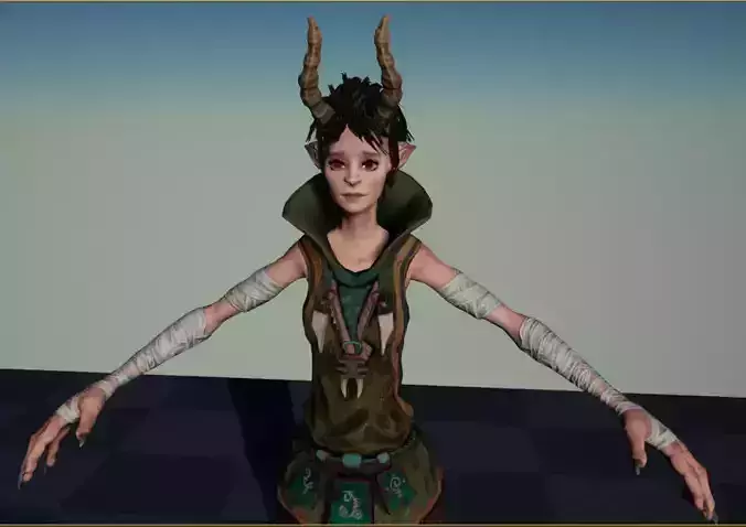 3d stylized kikimora character