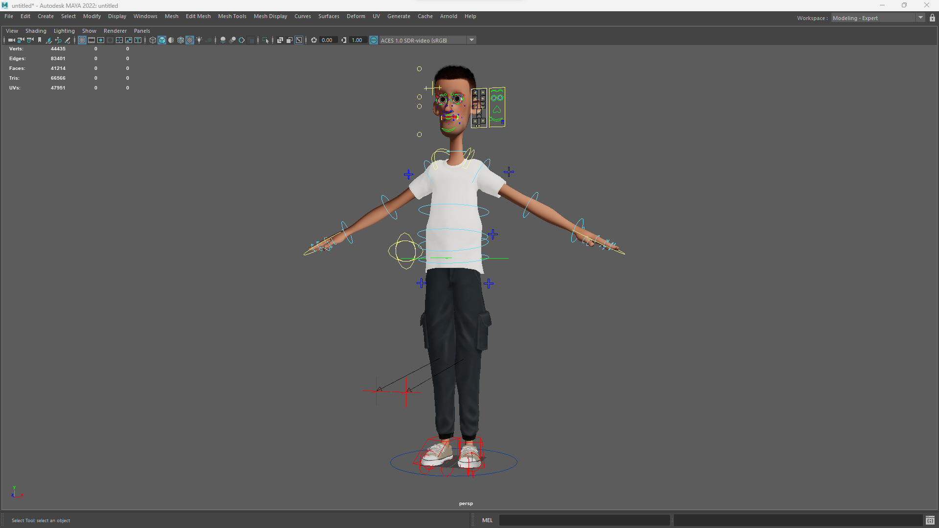 Fun and Quirky Male Rigged Exaggerated Toon 3D Guy Low-poly 3D model_19
