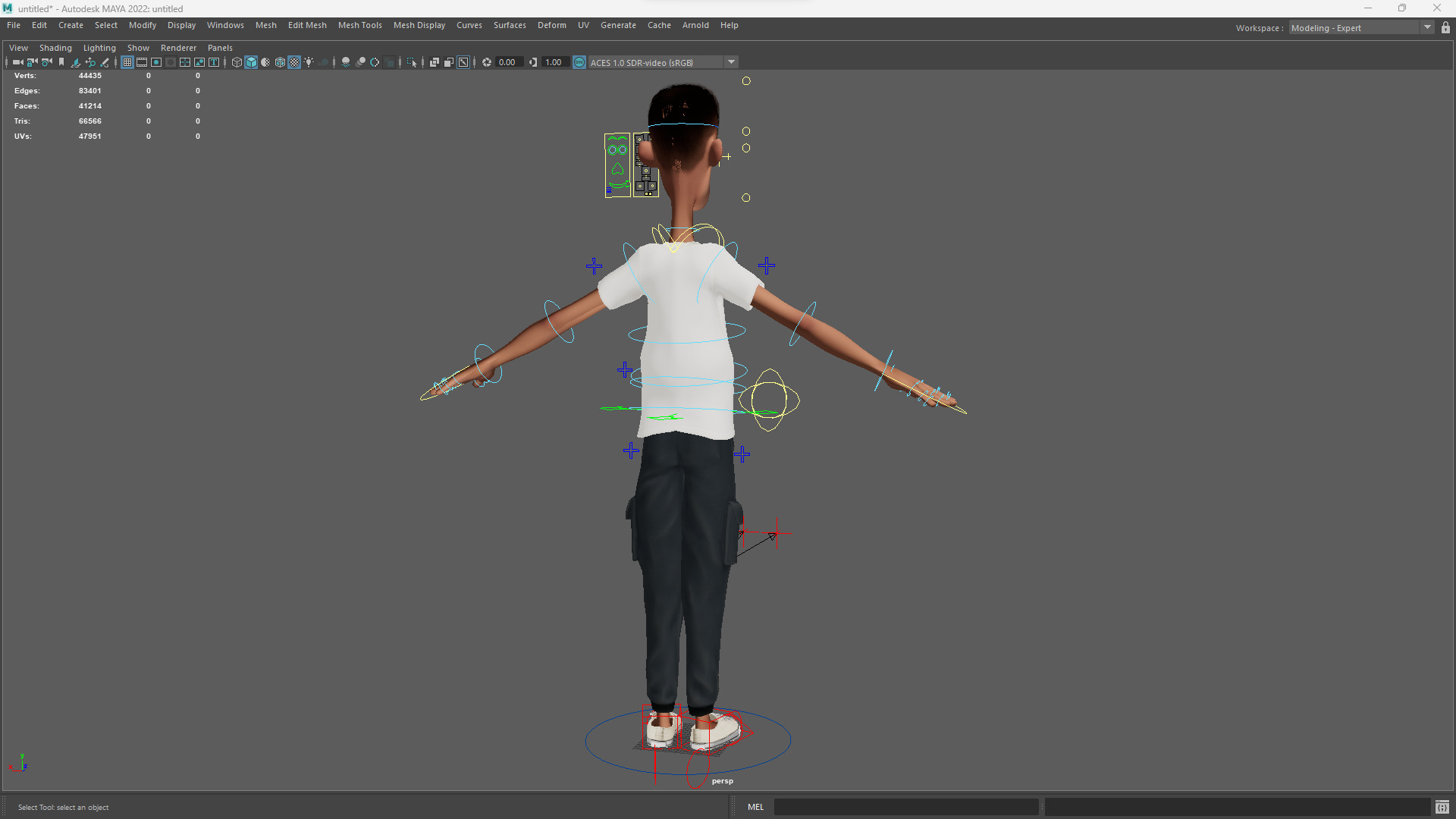 Fun and Quirky Male Rigged Exaggerated Toon 3D Guy Low-poly 3D model_20