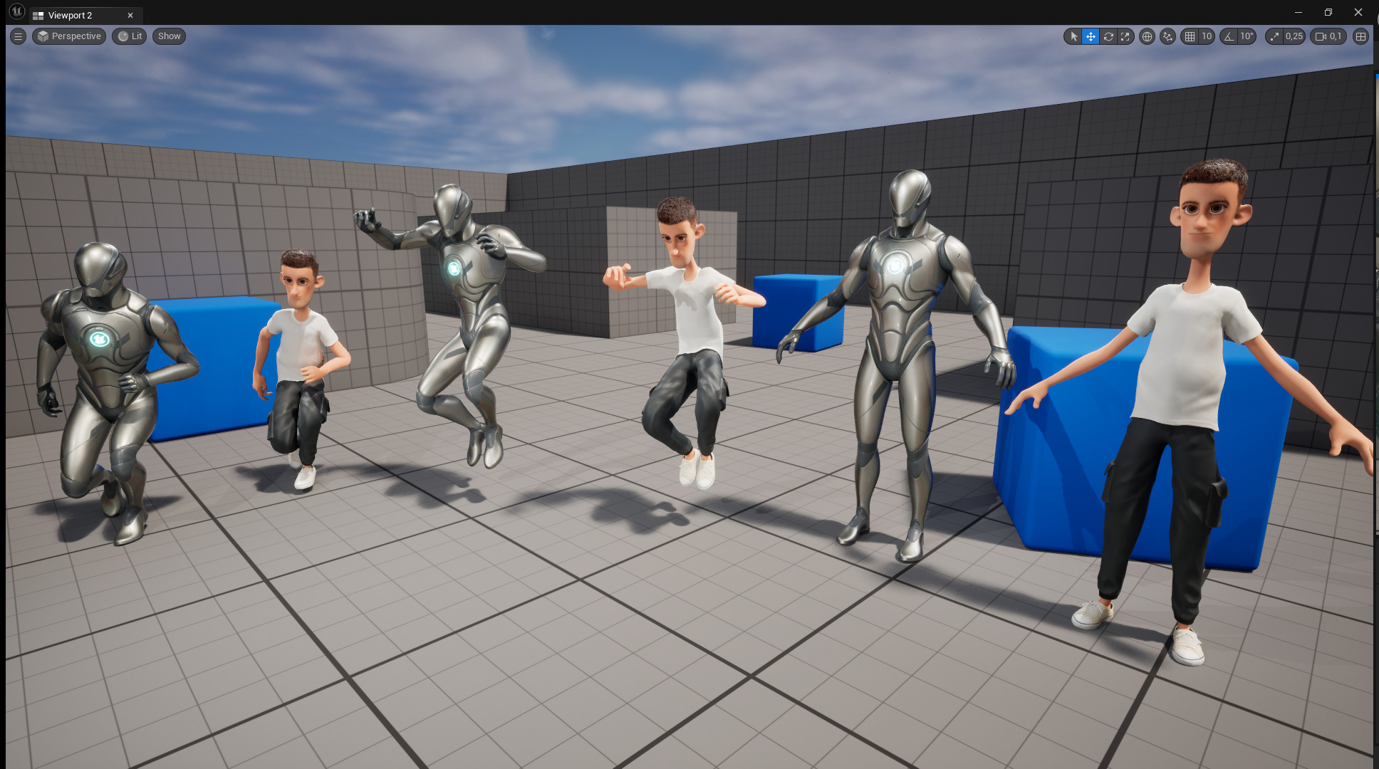 Fun and Quirky Male Rigged Exaggerated Toon 3D Guy Low-poly 3D model_22