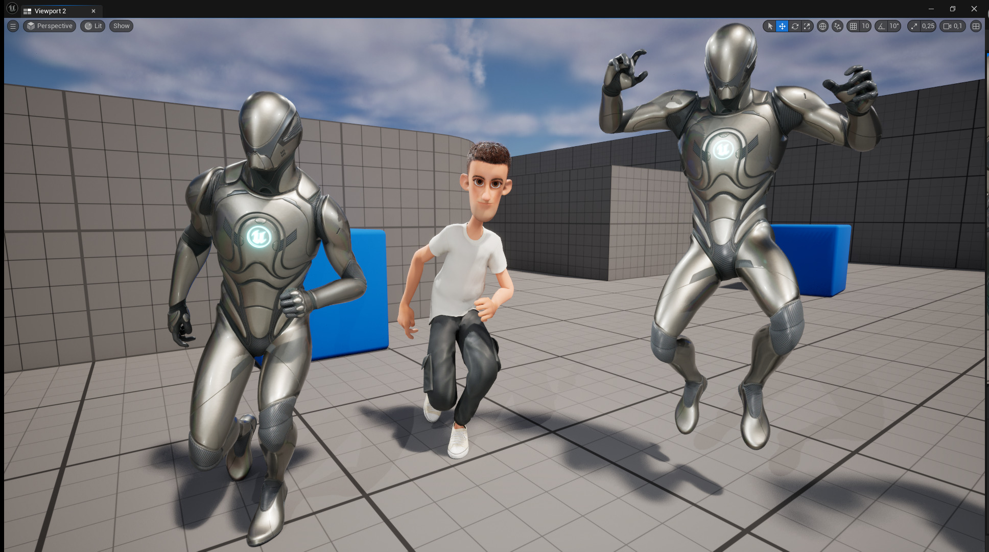 Fun and Quirky Male Rigged Exaggerated Toon 3D Guy Low-poly 3D model_23