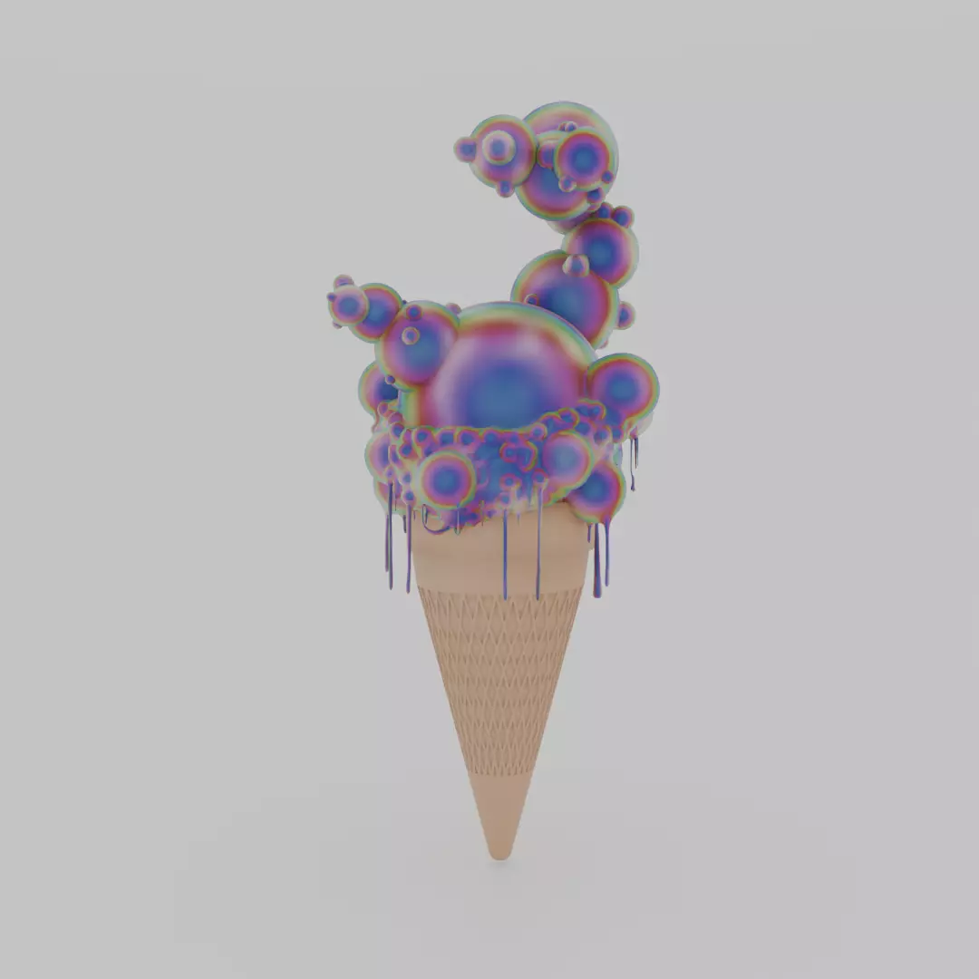 Yog Sothoths soft serve ice cream 3D model