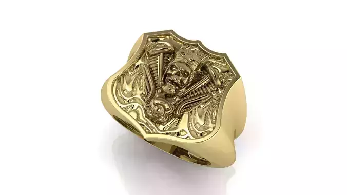 Biker Skull Ring