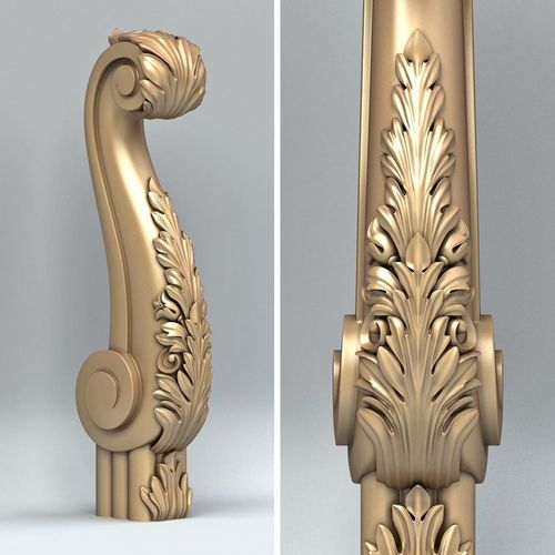 Newel post 008 3D model