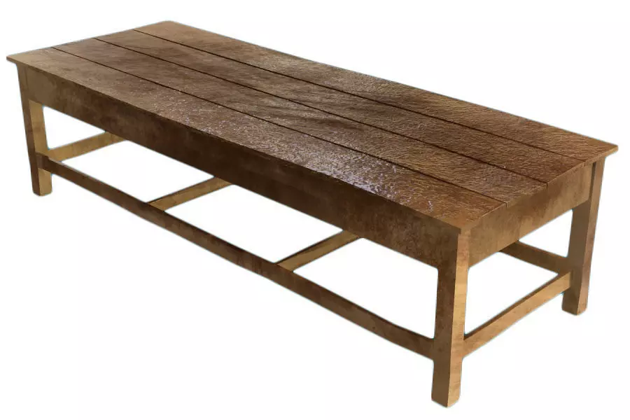 Industrial Era - Butcher table Low-poly 3D model_0