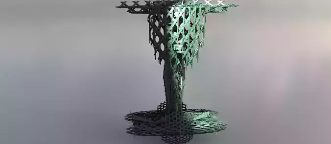 Emerald Cyberpunk tower