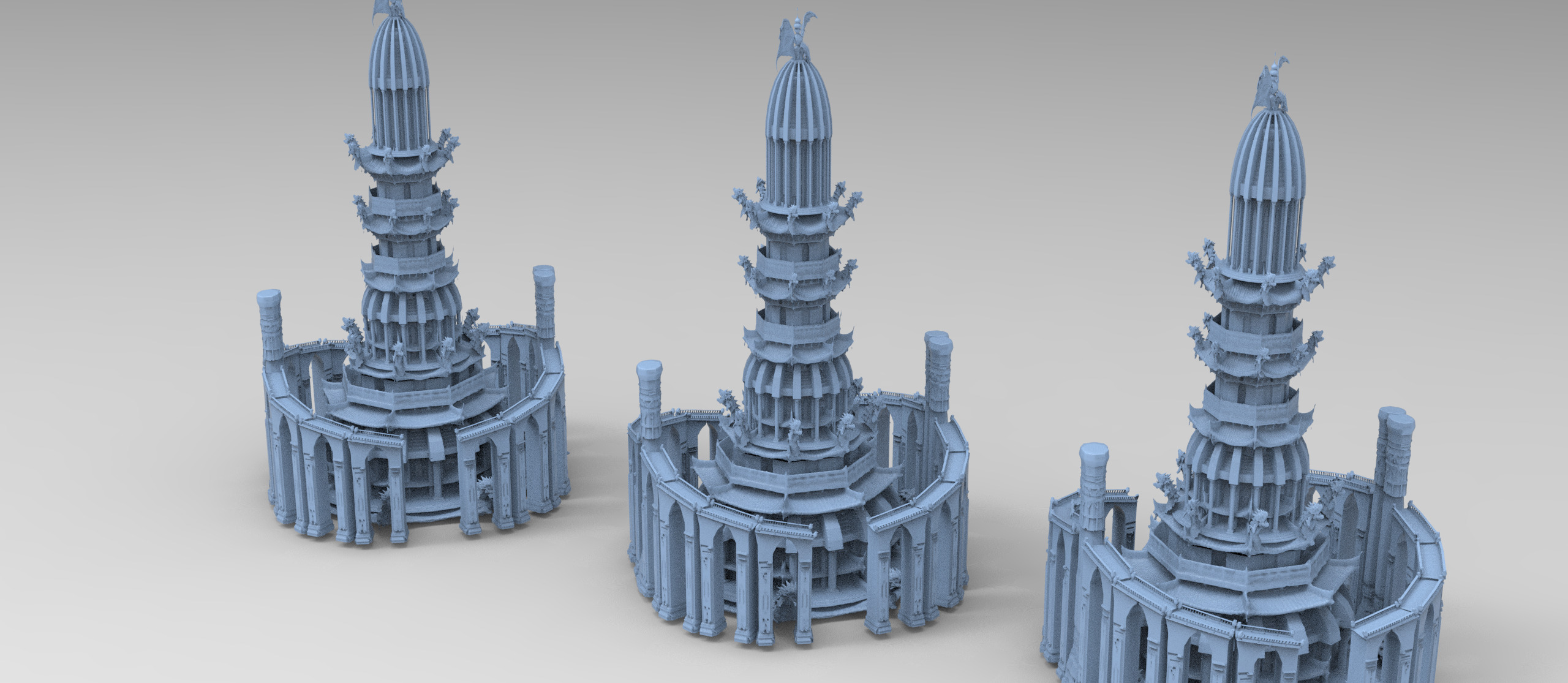 Asian Hanging Gardens city tower 1 3D model_1