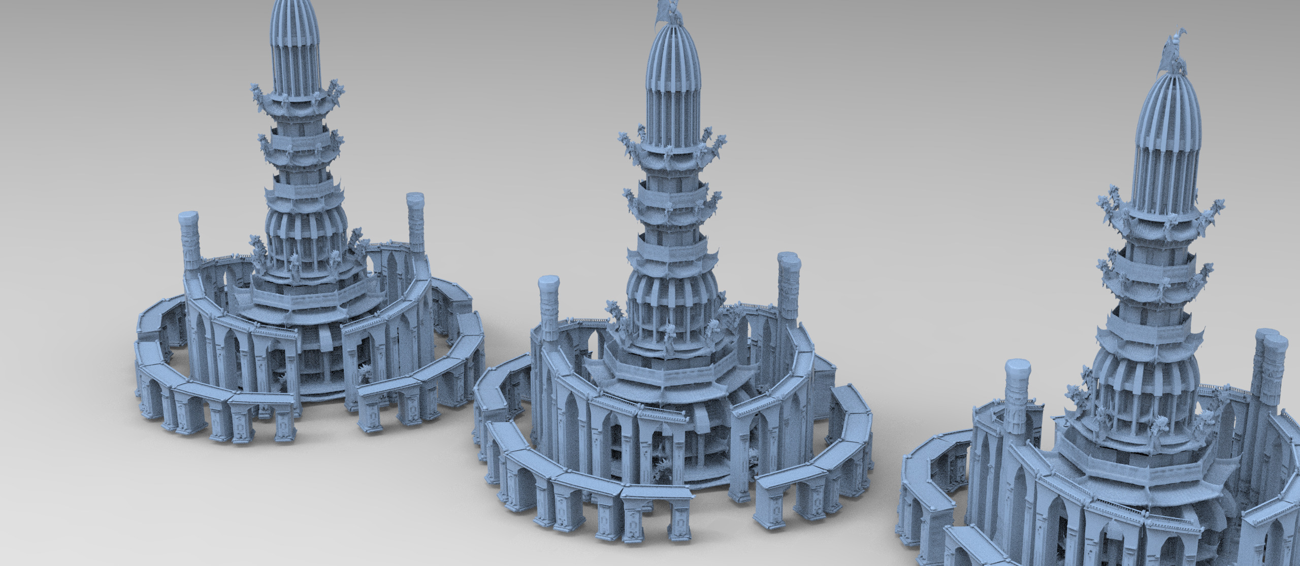 Babylon Gardens Dragon city tower 1 3D model_1