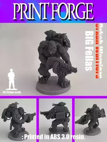 Orkah Warrior Big Fella 3D print model