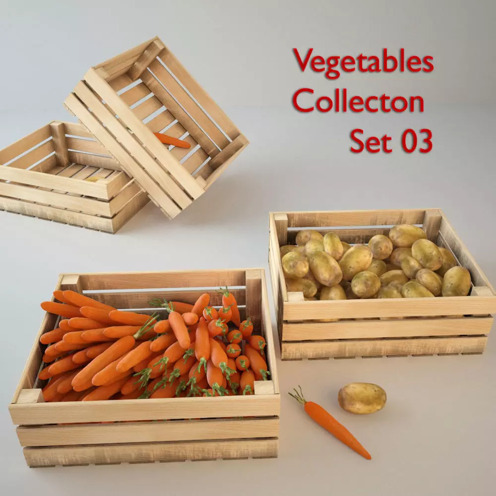 Vegetables Set 03 3D model_0