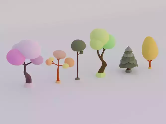 Low-poly Tree Pack