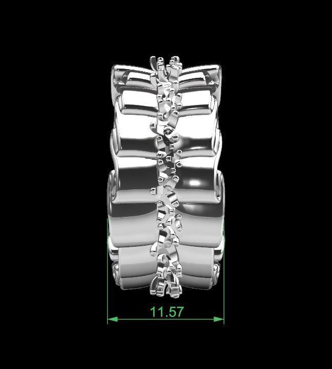 Wavy ring 3D print model_2