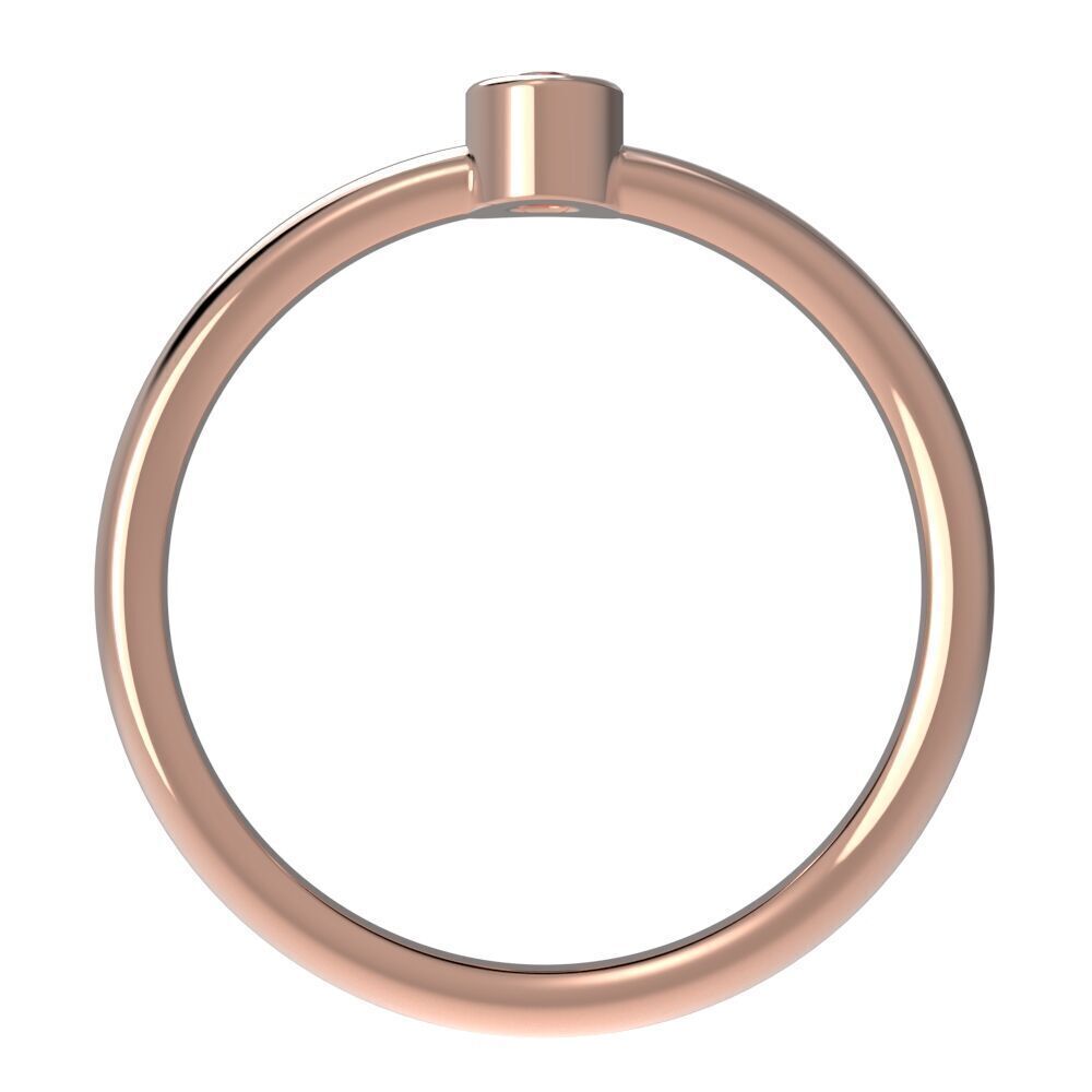 Round bezel ring 3D print model_14