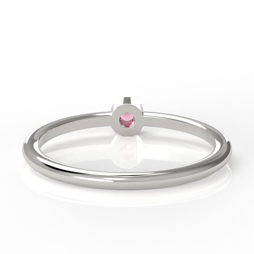 Round bezel ring 3D print model_19