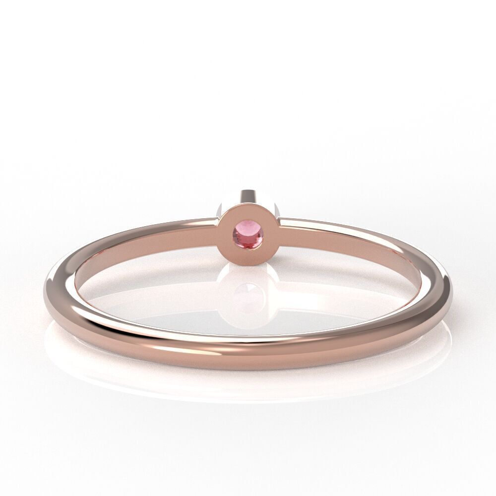 Round bezel ring 3D print model_11