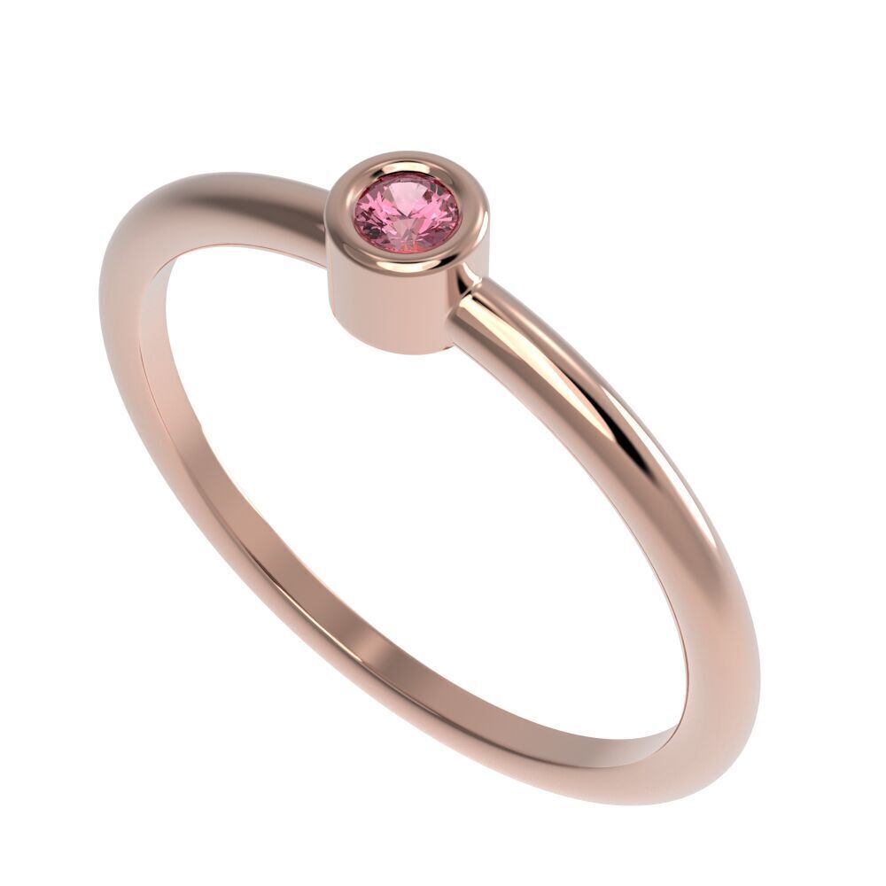 Round bezel ring 3D print model_10