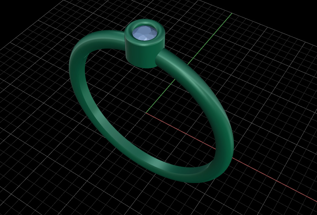 Round bezel ring 3D print model_24